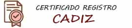 certificado registro Cádiz