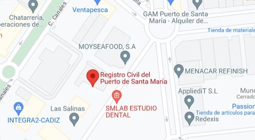 situación Registro Civil Puerto de Santa María Cadiz